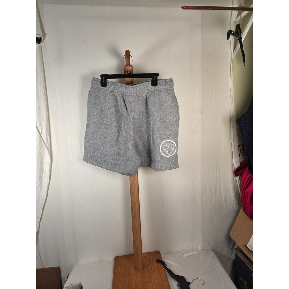 CRFT by Maki Mens Heather Gray Fleece Sweat Shorts XL Graphic Logo Lounge